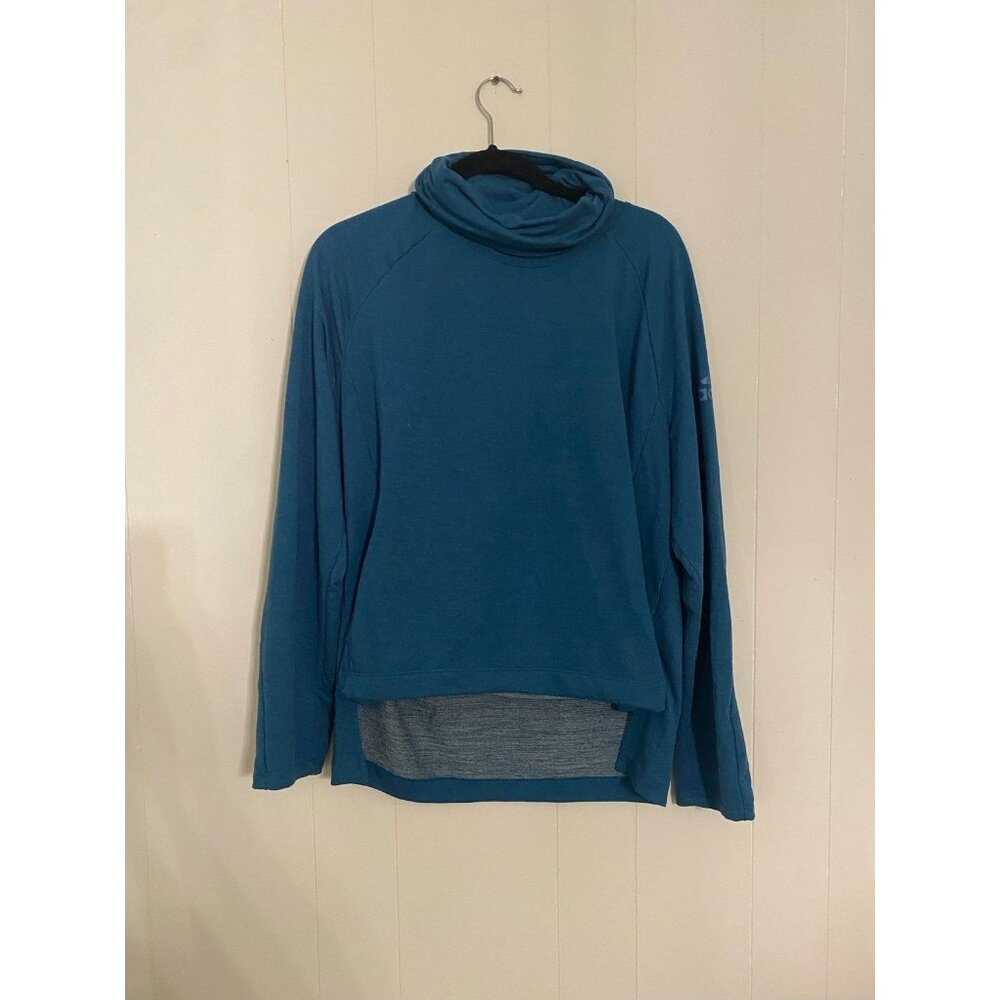 Adidas‎ Long Sleeve Drop Cut Turtleneck with Muff/Kangaroo Pocket Blue XL